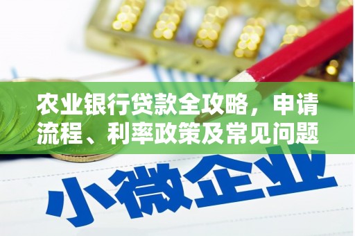 且末农业银行贷款全攻略，申请流程、利率政策及常见问题解析