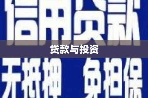 且末贷款与投资