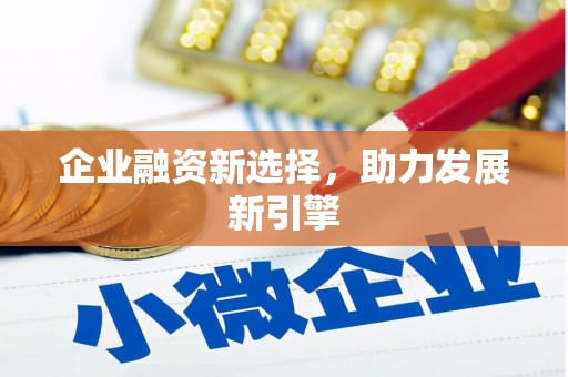 且末企业融资新选择，助力发展新引擎