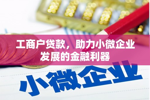 且末工商户贷款，助力小微企业发展的金融利器