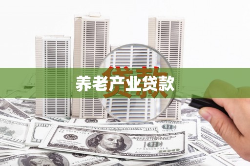 且末养老产业贷款
