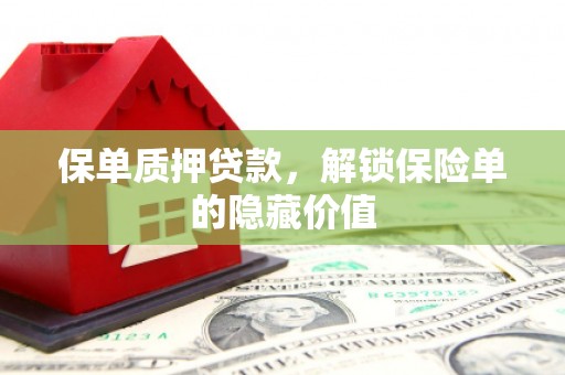 且末保单质押贷款，解锁保险单的隐藏价值