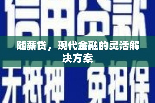 且末随薪贷，现代金融的灵活解决方案