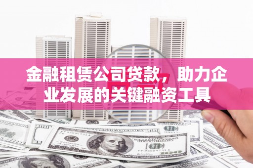 且末金融租赁公司贷款，助力企业发展的关键融资工具