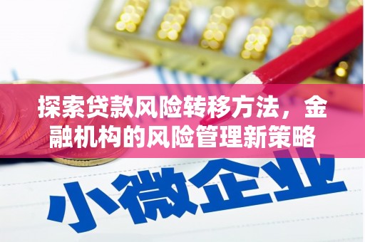 且末探索贷款风险转移方法，金融机构的风险管理新策略