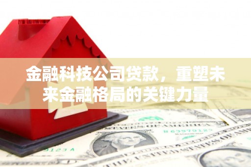 且末金融科技公司贷款，重塑未来金融格局的关键力量