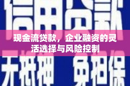 且末现金流贷款，企业融资的灵活选择与风险控制
