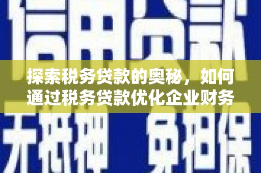 且末探索税务贷款的奥秘，如何通过税务贷款优化企业财务