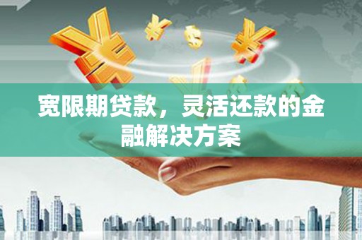 且末宽限期贷款，灵活还款的金融解决方案