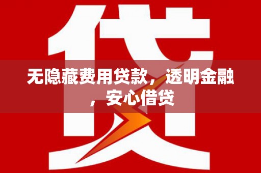 且末无隐藏费用贷款，透明金融，安心借贷