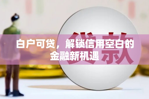 且末白户可贷，解锁信用空白的金融新机遇