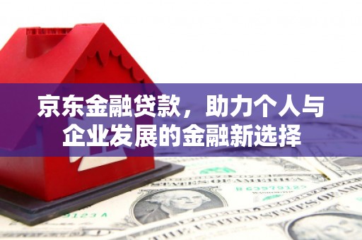且末京东金融贷款，助力个人与企业发展的金融新选择