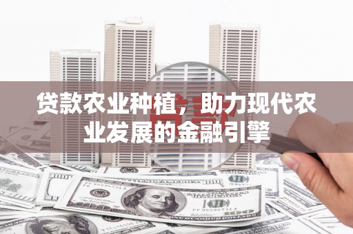 且末贷款农业种植，助力现代农业发展的金融引擎