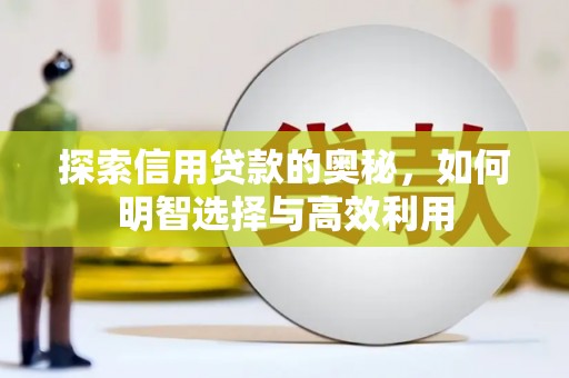 且末探索信用贷款的奥秘，如何明智选择与高效利用