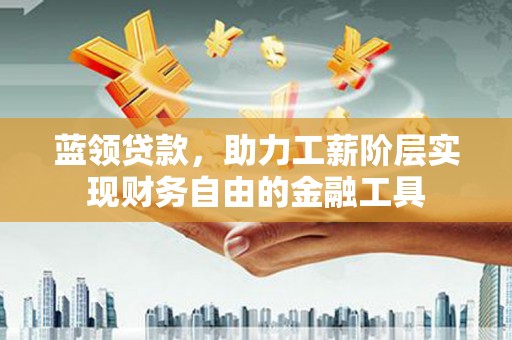 且末蓝领贷款，助力工薪阶层实现财务自由的金融工具