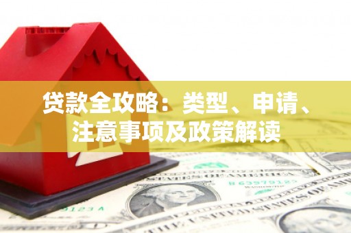 且末贷款全攻略：类型、申请、注意事项及政策解读
