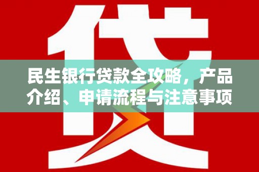且末民生银行贷款全攻略，产品介绍、申请流程与注意事项